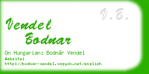 vendel bodnar business card