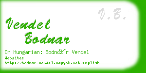 vendel bodnar business card